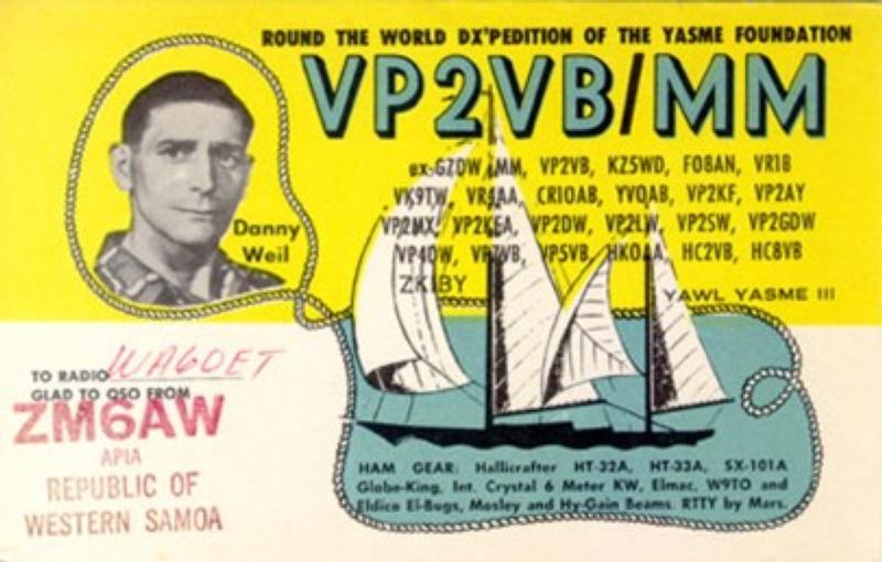 One of the Yasme QSL cards