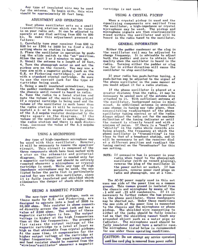 1948 Instruction sheet page 4