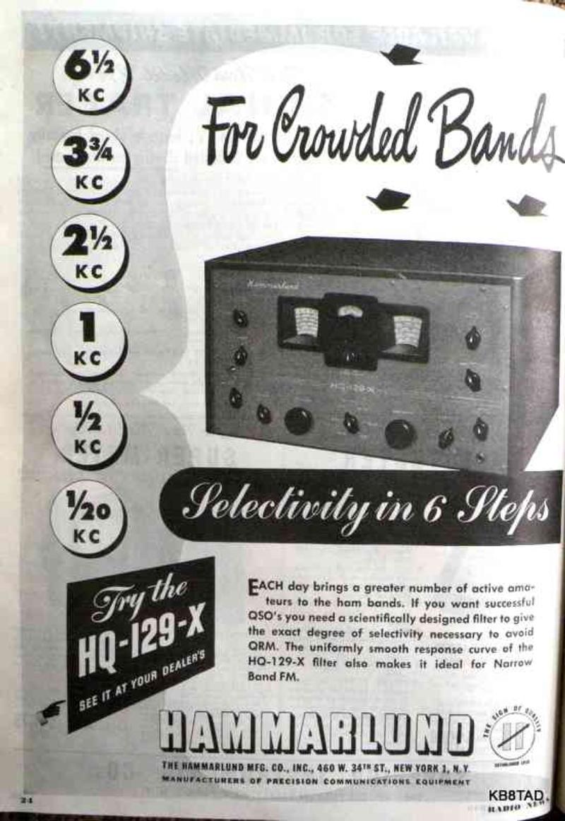 HQ-129X receiver advertisement